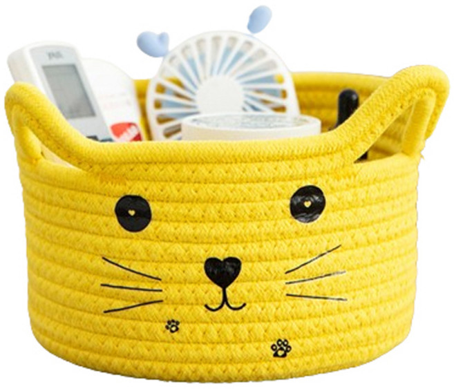 마켓피오 홈 고양이 로프 다용도 정리 바구니, 타입2, 1개