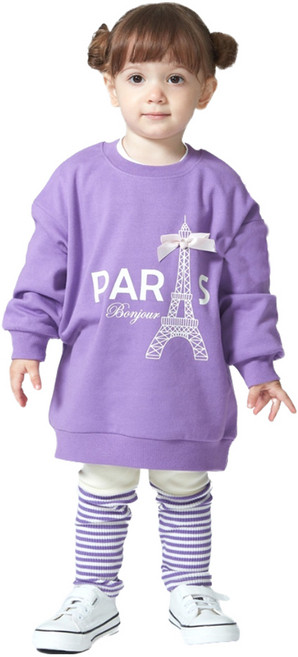 삼소니 여아용 리본픽 롱 티셔츠 + 레깅스 세트