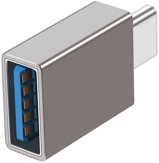 헨센 USB to C타입 사각 경량 변환젠더, 진그레이, 1개