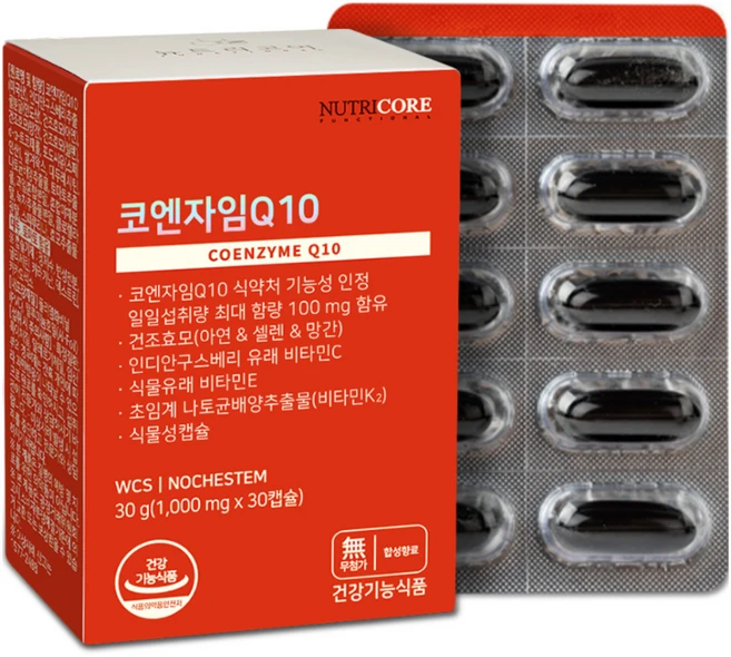 뉴트리코어 코엔자임Q10, 코엔자임Q10 1박스, 1개, 30정 - 쿠팡