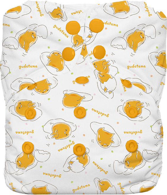THiRSTiES AIO有機棉壓扣一體式布尿布 SANRIO聯名款 0~36個月, Gudetama 蛋黃哥, 1件