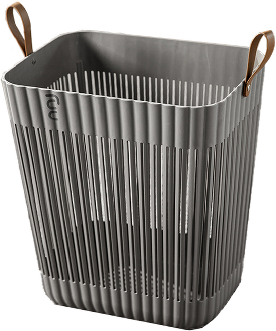 에버하우스 라인 다용도 수납 세탁 바구니 사각, 그레이