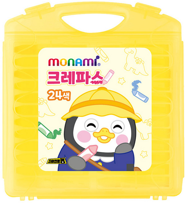 모나미 펭수 크레파스 세트, 24색, 1세트