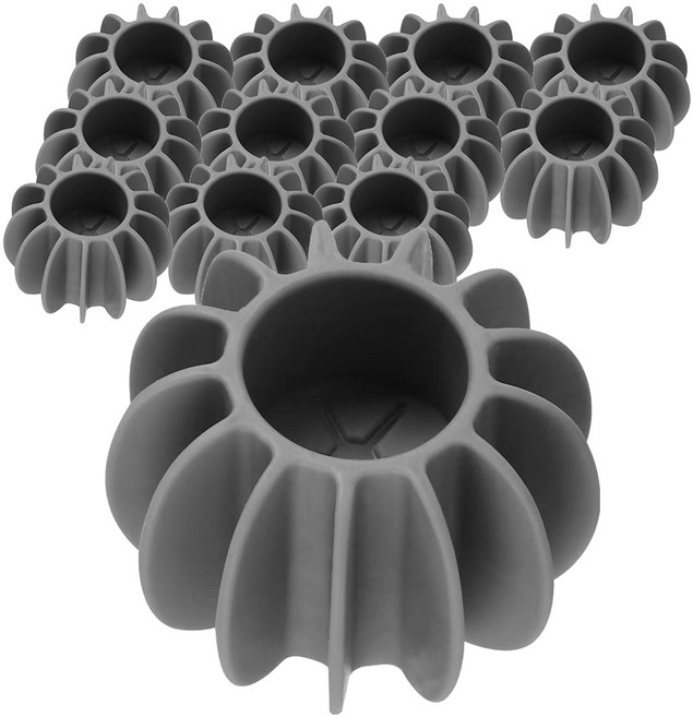 메오 홈 세탁물 구김 엉킴 방지 실리콘 왕 세탁볼 6cm 12p, 그레이, 1개