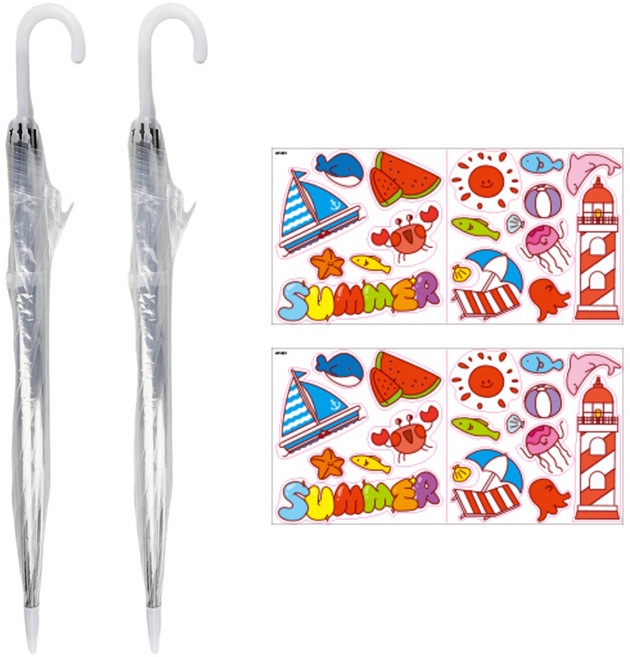 유니아트 우산 꾸미기, 여름, 2개