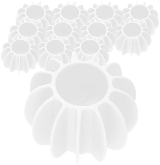 메오 홈 세탁물 구김 엉킴 방지 실리콘 왕 세탁볼 6cm 12p, 화이트, 1개