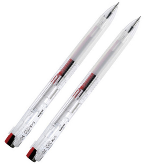 사라사 클립 3색 펜 0.5mm, 클리어, 2개