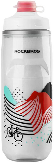 락브로스 스포츠 보냉 물통, 화이트, 620ml, 1개