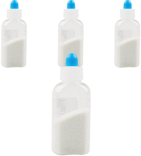 유니아트 반짝이 가루 레인보우, 4개, 흰색