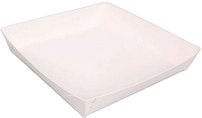 천운패키지 화이트 종이접시 천운패키지 화이트 사각 트레이 8호, 100개입, 1개