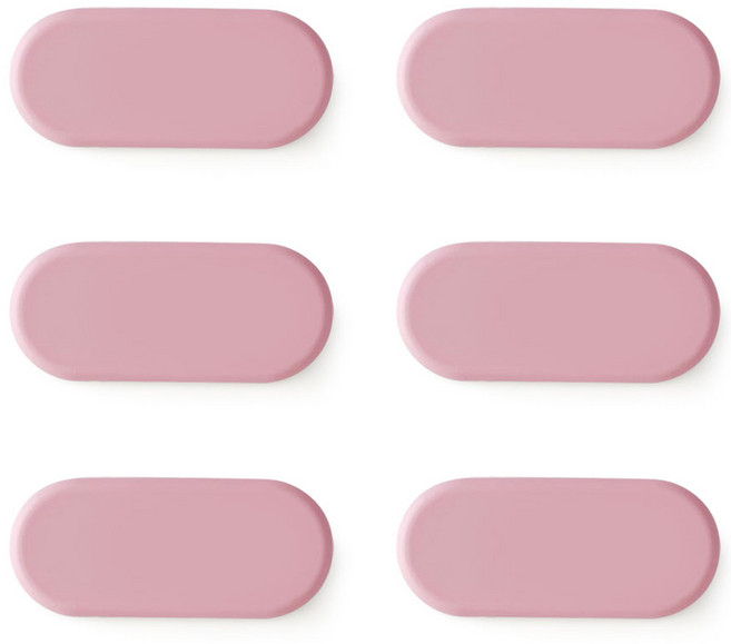에이드엘 일립스 실리콘 수저받침, 인디핑크, 6개