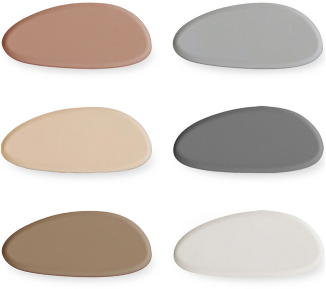 에이드엘 몽돌 실리콘 수저받침 6종 세트, 윈터, 1세트