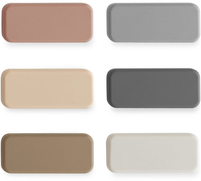 에이드엘 오브롱 실리콘 수저받침, 윈터, 6개