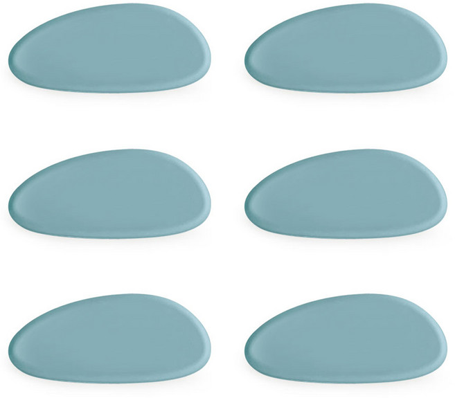 에이드엘 몽돌 실리콘 수저받침, 민트, 6개