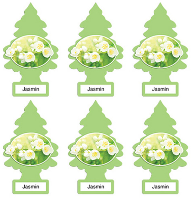 리틀트리 종이 방향제, 자스민, 6개