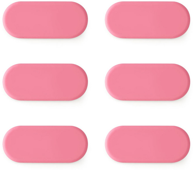 에이드엘 일립스 실리콘 수저받침, 크림핑크, 6개