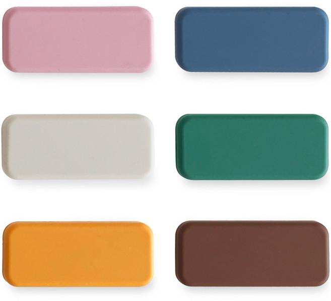 에이드엘 오브롱 실리콘 수저받침, 스프링, 6개