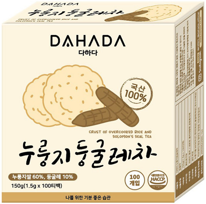 다하다 누룽지둥굴레차, 1.5g, 100개입, 1개
