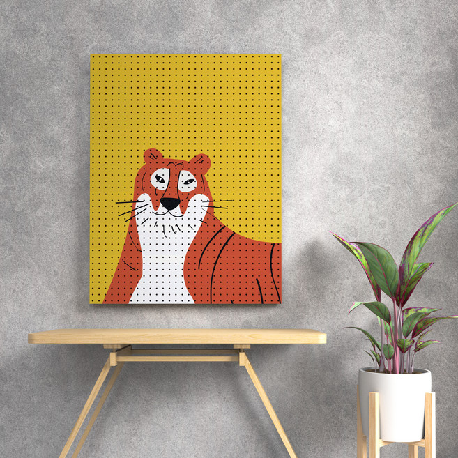 타공판닷컴 프린팅 타공판 800 x 1200 mm, 애니멀프렌즈 호랑이, 1개