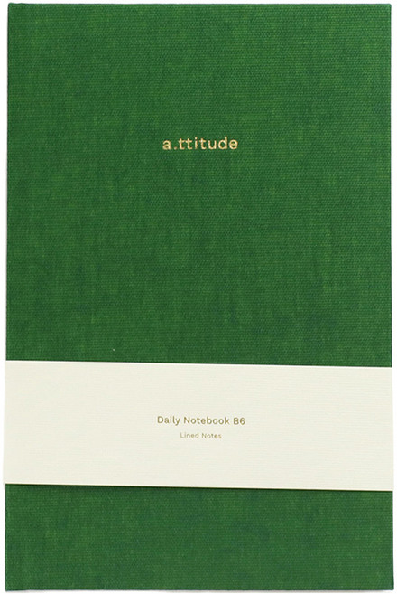 페이퍼리안 애티튜드 데일리 B6 라인 노트 만년형, 에메랄드 그린, 1개