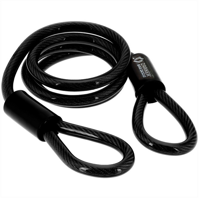 자커 이중루프 케이블 와이어 자물쇠 ZK3212, 1개