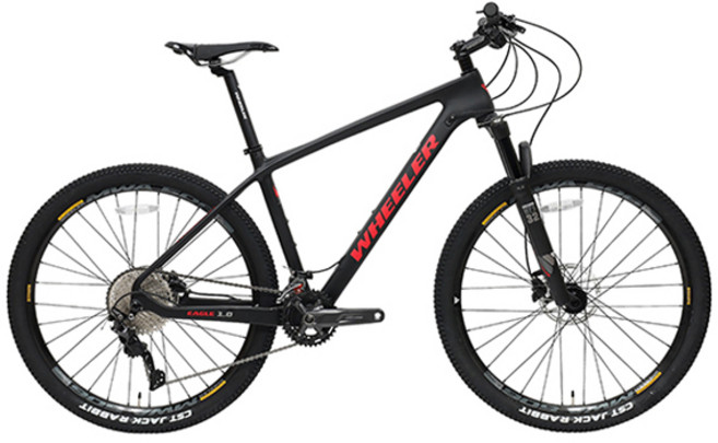 휠러 이글1.0 MTB 자전거 69.85cm 미조립, BLACK + RED, 17.5, 1개