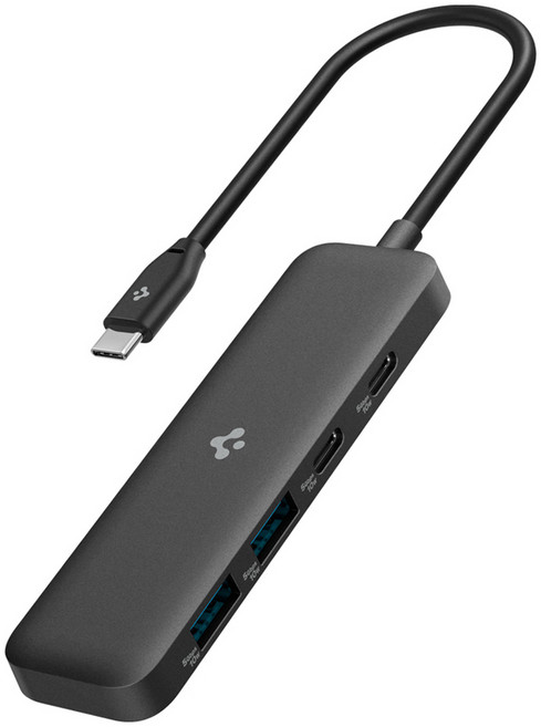 슈피겐 4포트 5Gbps USB 3.2 Gen1 멀티허브 PD2400, 블랙, 4개