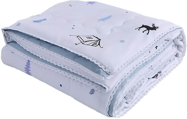 comet 圖案薄被, 藍色