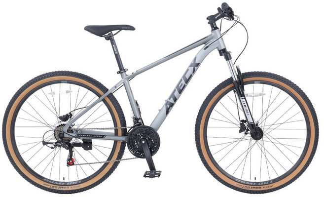 ATECX 70cm 풀 시마노 유압식디스크 MTB 자전거 컴포트 2700D 미조립, 그레이, 170cm, 1개