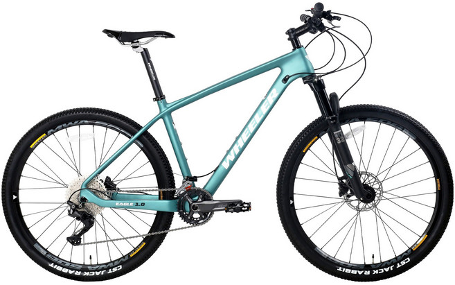 휠러 2022년형 시마노 데오레 22단 카본 MTB 자전거 15.5 EAGLE 1.0 미조립, 민트 + 화이트, 106.1cm, 1개