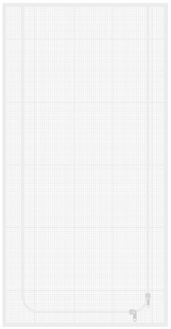 큐러스펫 고양이 지퍼형 방묘문 U타입, 화이트, 1개