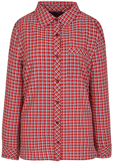 샤트렌 여성용 잔체크 카라 블라우스 HCCFBL208