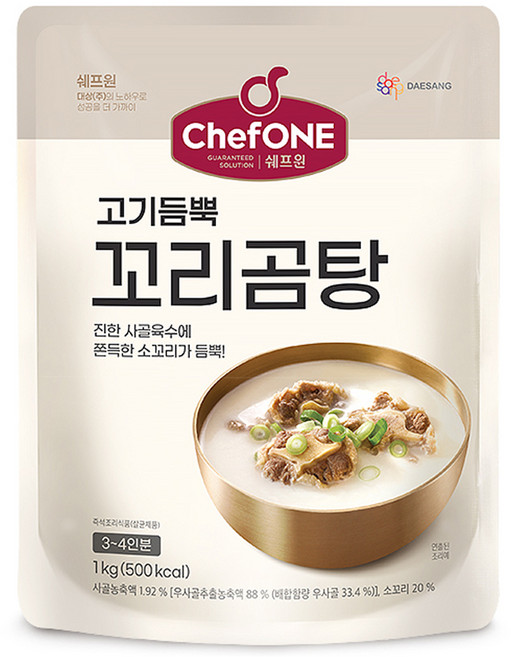 쉐프원 고기듬뿍 꼬리곰탕, 1kg, 1개