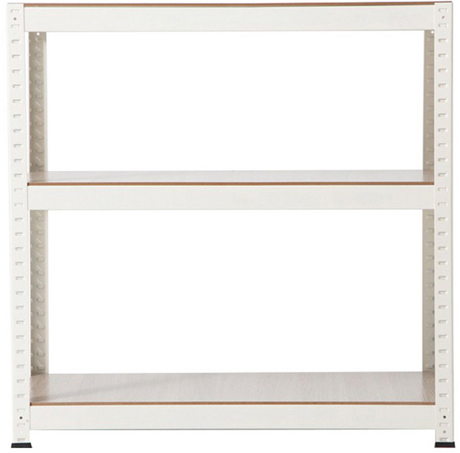 comet 免螺絲角鋼置物收納架, 白色, 3層