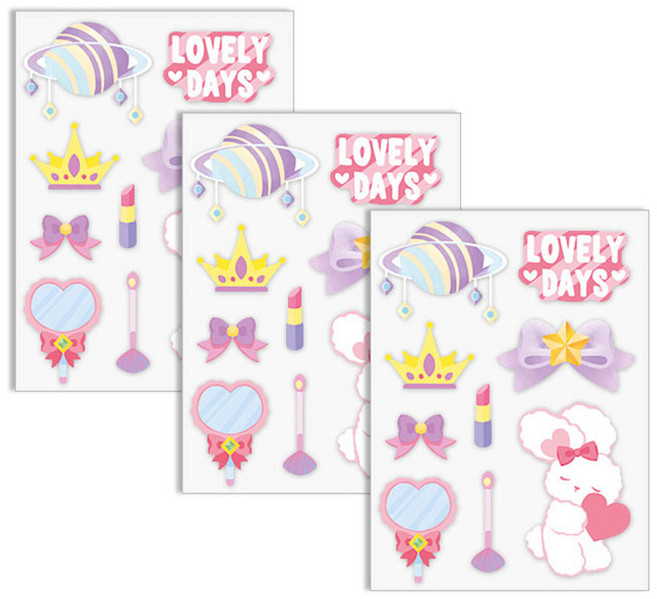 세컨드맨션 크리미 프렌즈 스티커, 러블리 데이즈, 3개