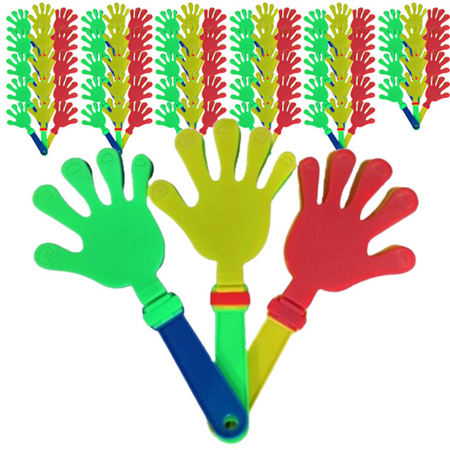 마켓감성 응원소품 손박수 스티커미포함 짝짝이 50p, 혼합색상, 50개