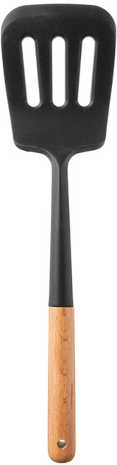 comet Kitchen 矽膠鍋鏟 32.5 x 8.5cm, 1支, 黑色 - 鏟頭