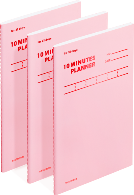 모트모트 텐미닛 플래너 31DAYS, 로즈쿼츠, 3개