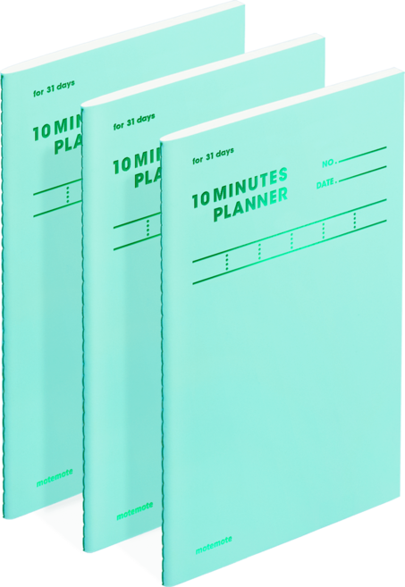 모트모트 텐미닛 플래너 31DAYS, 그리너리, 3개