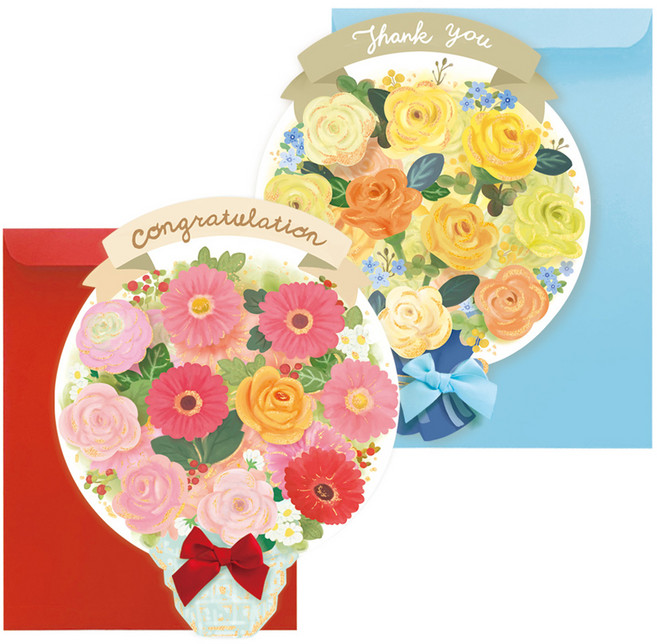 프롬앤투 롤링페이퍼 카드 2종 세트 FR5002-1 2, 혼합색상, 1세트