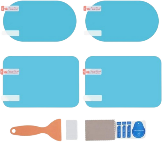 아이코어스 차량 사이드미러 윈도우 방수 필름 헤라 세트, 1세트, 컨텐츠 참조