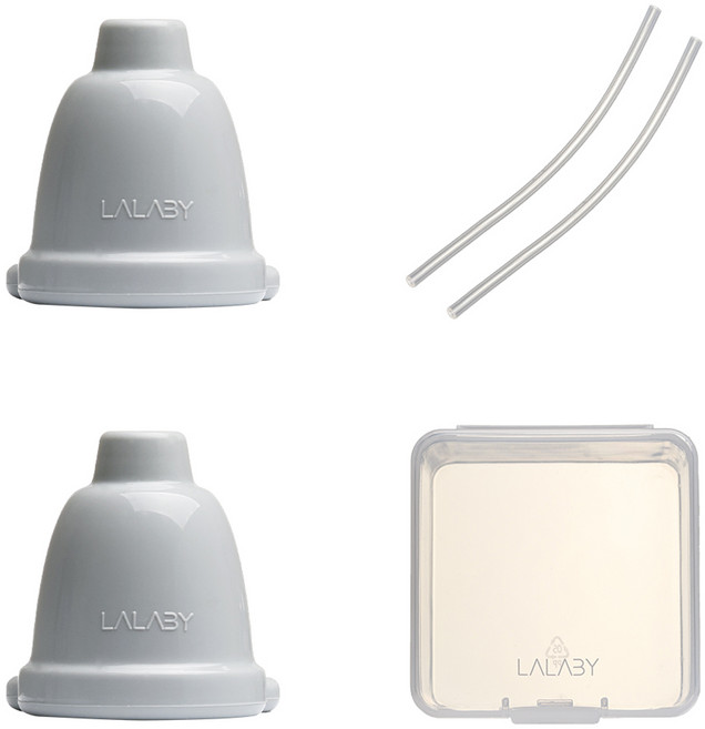 랄라비 꼼비 실리콘 스트로우 캡 세트, 1세트, Gray