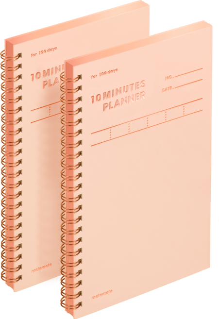 모트모트 텐미닛 플래너 100DAYS, 샤인피치, 2개