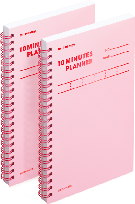 모트모트 텐미닛 플래너 100DAYS, 로즈쿼츠, 2개