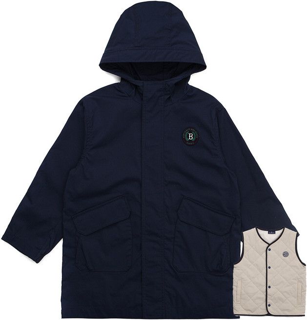 블루독 아동용 립스탑라이닝 내피 조끼 + 점퍼 세트