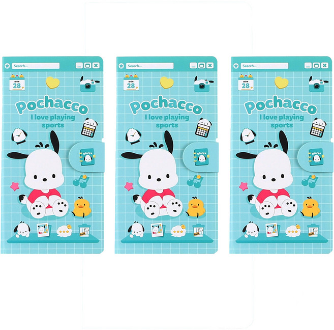 산리오캐릭터즈 마그넷 점착 메모지, 포차코, 3개
