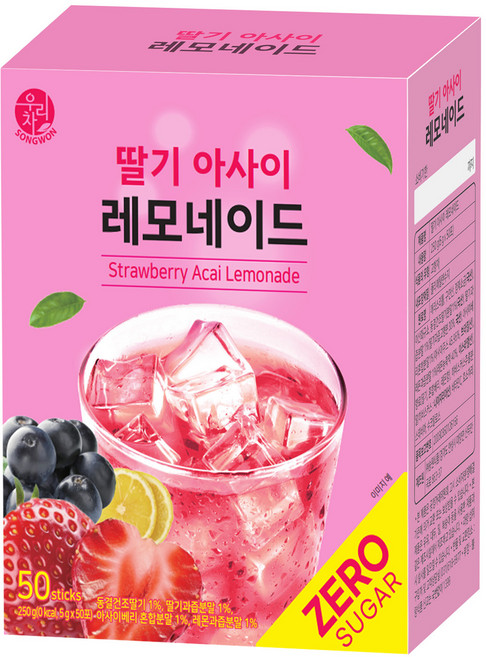 우리차 딸기 아사이 레모네이드, 5g, 50개입, 1개