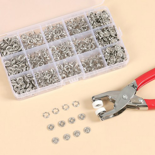 comet 金屬扣200件組, 銀色, 1組