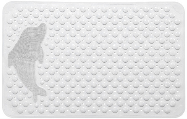 블럭마트 욕실 돌고래 미끄럼방지 매트 85 x 54 cm, 화이트, 1개