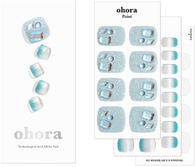 오호라 아이스 페디 30p 세트, 1개, 블루